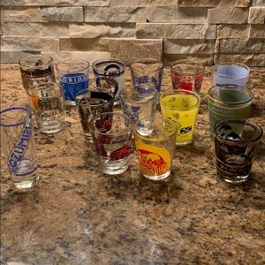 Lot of 15 Vintage Shot Glasses